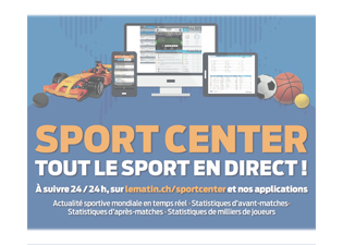 Communications création d’une campagne presse pour l'acualité sportiveà suivre sur le site internet "Le Matin"